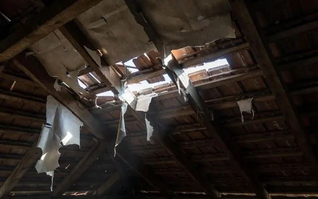 Perished sarking with daylight showing through